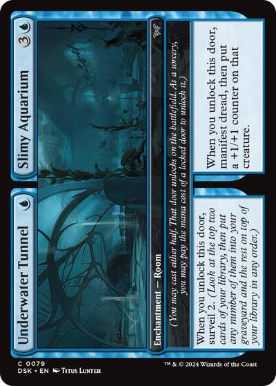 Underwater Tunnel / Slimy Aquarium (Duskmourn: House of Horror) Near Mint Foil