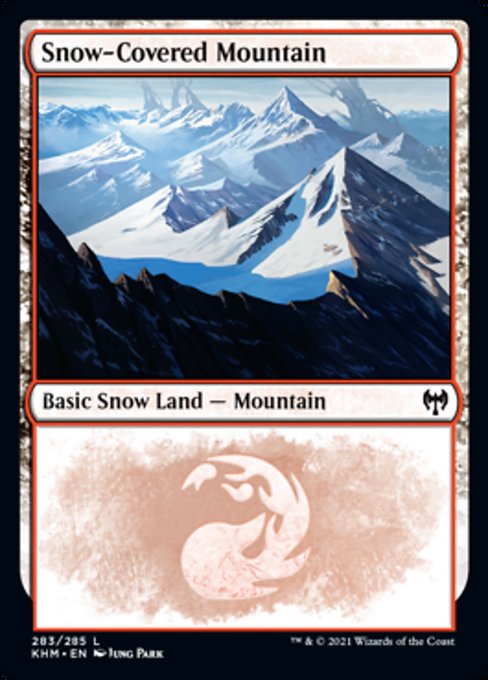 Snow-Covered Mountain (283) (Kaldheim) Near Mint Foil