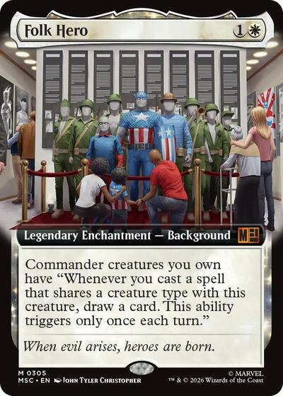 Folk Hero (Extended Art) (Commander: Marvel Super Heroes) Near Mint