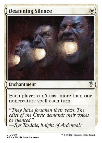 Deafening Silence (White Border) (Mystery Booster 2) Near Mint