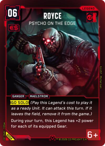 Royce Psycho on the Edge (Rare) (Welcome to Night City - Beta) Near Mint Foil
