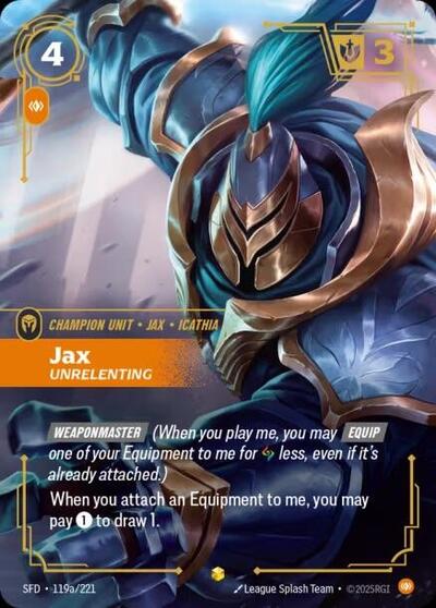 Jax Unrelenting (Alternate Art) (Spiritforged) Near Mint Foil