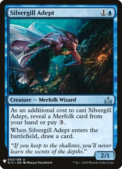 Silvergill Adept (Mystery Booster) Near Mint