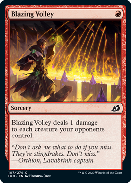 Blazing Volley (Ikoria: Lair of Behemoths) Near Mint