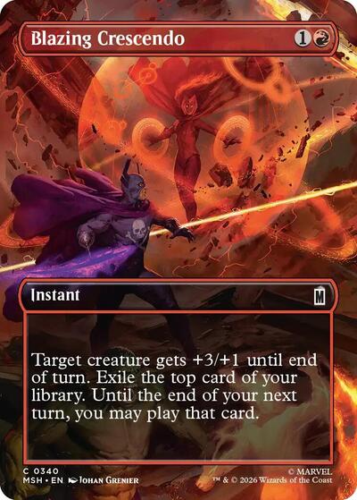 Blazing Crescendo (Borderless) (Marvel Super Heroes) Near Mint Foil