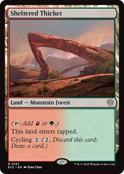 Sheltered Thicket (Commander: Lorwyn Eclipsed) Near Mint