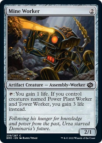 Mine Worker (The Brothers' War) Light Play Foil