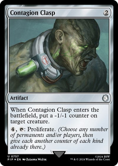 Contagion Clasp (Surge Foil) (Universes Beyond: Fallout) Near Mint Foil