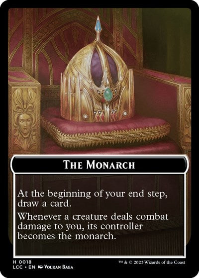 The Monarch / Dinosaur Double-Sided Token (Commander: The Lost Caverns of Ixalan) Near Mint