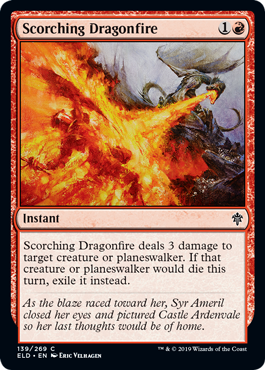 Scorching Dragonfire (Throne of Eldraine) Near Mint Foil