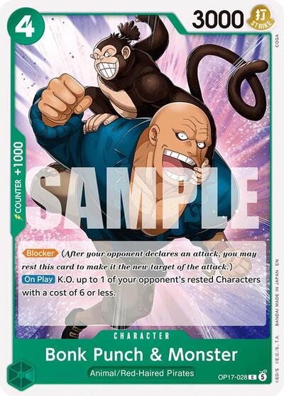 Bonk Punch and Monster (The World's Strongest Warriors) Near Mint