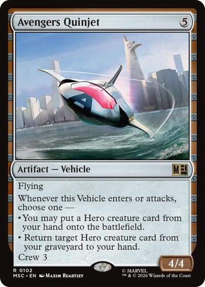 Avengers Quinjet (Commander: Marvel Super Heroes) Near Mint