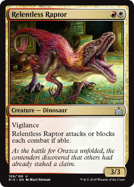 Relentless Raptor (Rivals of Ixalan) Near Mint Foil