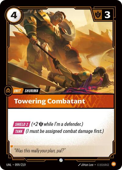 Towering Combatant (Unleashed) Near Mint Foil