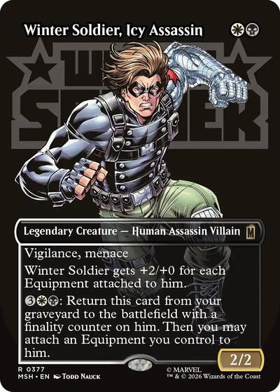 Winter Soldier, Icy Assassin (Borderless) (Marvel Super Heroes) Near Mint