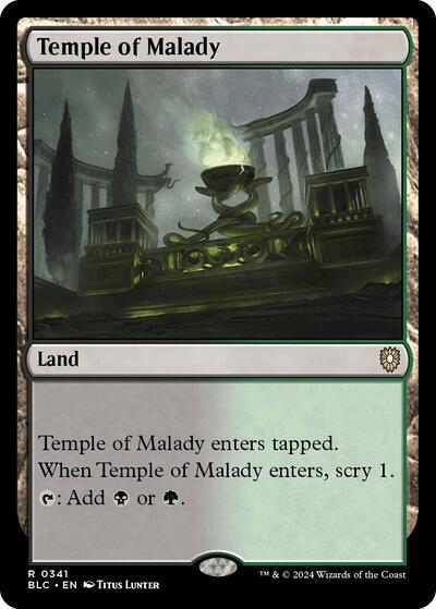 Temple of Malady (Commander: Bloomburrow) Near Mint