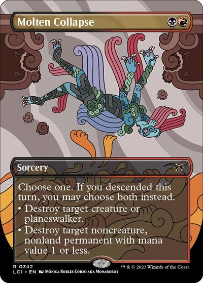 Molten Collapse (Borderless) (The Lost Caverns of Ixalan) Light Play Foil
