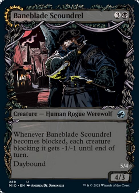 Baneblade Scoundrel / Baneclaw Marauder (Showcase) (Innistrad: Midnight Hunt) Near Mint Foil