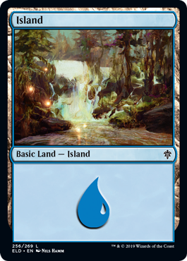 Island (256) (Throne of Eldraine) Near Mint Foil