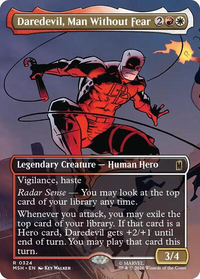 Daredevil, Man Without Fear (Borderless) (0324) (Marvel Super Heroes) Near Mint Foil