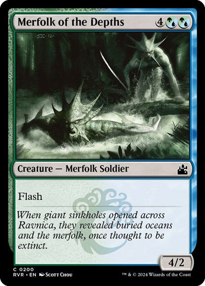 Merfolk of the Depths (Ravnica Remastered) Near Mint Foil