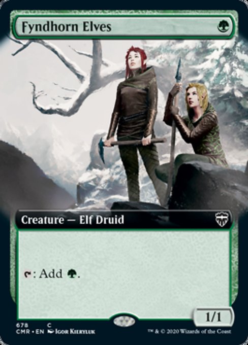 Fyndhorn Elves (Extended Art) (Commander Legends) Near Mint Foil