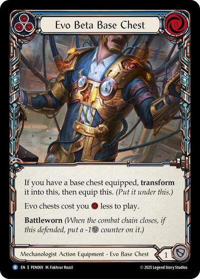 Evo Beta Base Chest (Blue) (Compendium of Rathe) Near Mint Cold Foil