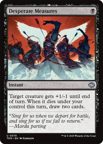 Desperate Measures (Tarkir: Dragonstorm) Light Play Foil