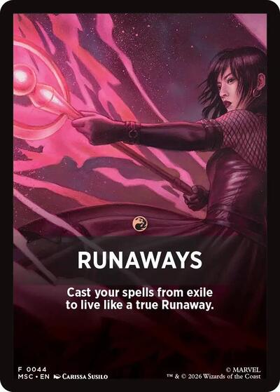 Runaways Theme Card (Commander: Marvel Super Heroes) Near Mint