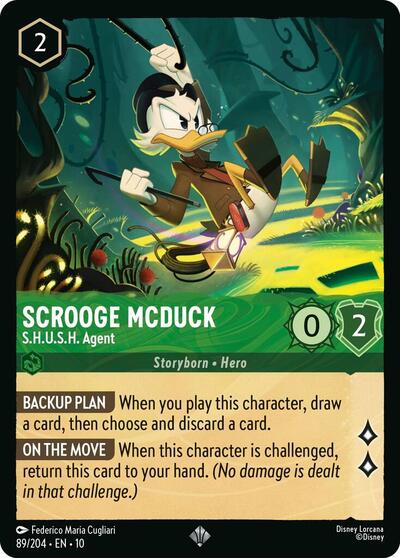 Scrooge McDuck - S.H.U.S.H. Agent (Whispers in the Well) Near Mint Cold Foil
