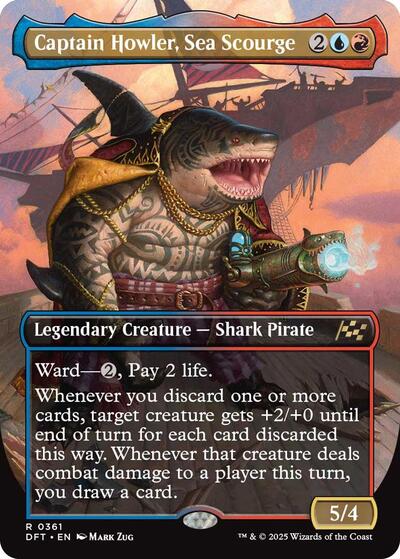 Captain Howler, Sea Scourge (Borderless) (Aetherdrift) Near Mint