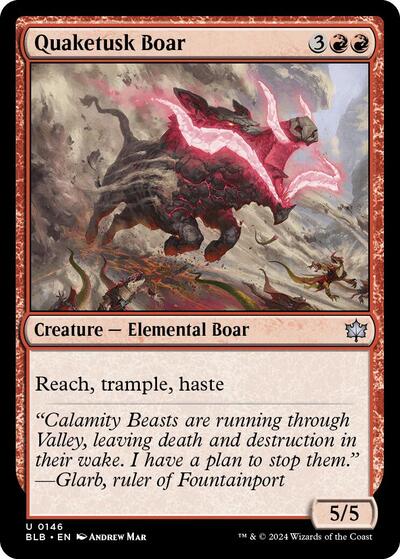 Quaketusk Boar (Bloomburrow) Near Mint Foil