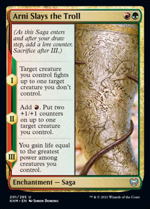 Arni Slays the Troll (Kaldheim) Near Mint Foil
