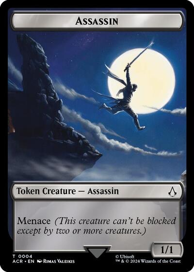 Assassin / A Mysterious Creature Double-Sided Token (Universes Beyond: Assassin's Creed) Near Mint Foil