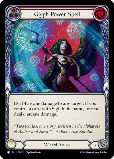Glyph Power Spell (Red) (Compendium of Rathe) Near Mint