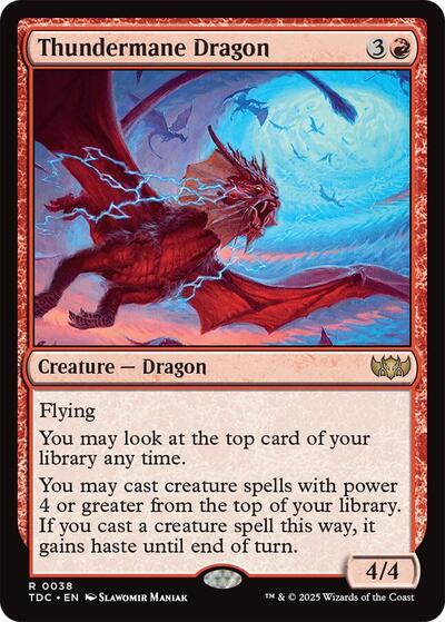 Thundermane Dragon (Commander: Tarkir: Dragonstorm) Near Mint