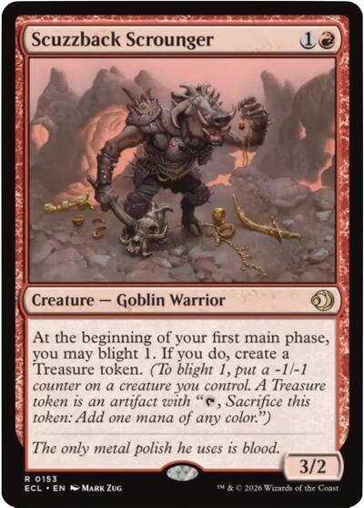 Scuzzback Scrounger (Lorwyn Eclipsed) Light Play Foil