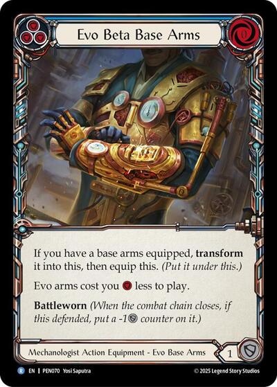 Evo Beta Base Arms (Blue) (Compendium of Rathe) Near Mint