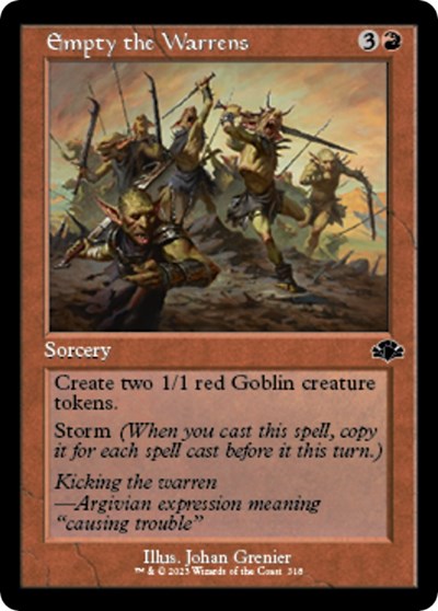 Empty the Warrens (Retro Frame) (Dominaria Remastered) Light Play Foil