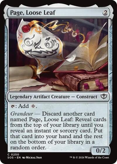 Page, Loose Leaf (Secrets of Strixhaven) Near Mint Foil