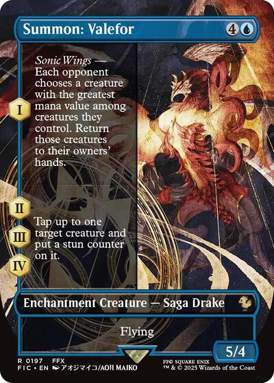 Summon: Valefor (Borderless) (Commander: FINAL FANTASY) Near Mint