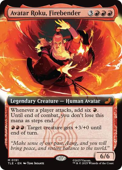 Avatar Roku, Firebender (Extended Art) (Avatar: The Last Airbender: Eternal-Legal) Near Mint