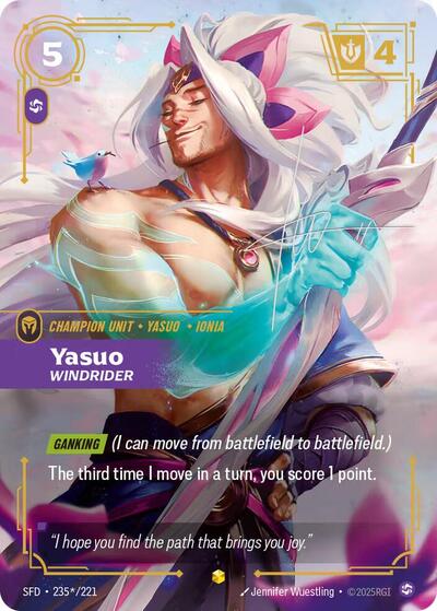 Yasuo Windrider (Signature) (Spiritforged) Near Mint Foil