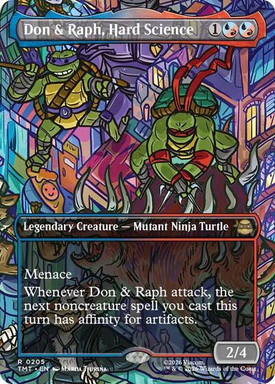 Don & Raph, Hard Science (Borderless) (Teenage Mutant Ninja Turtles) Near Mint Foil
