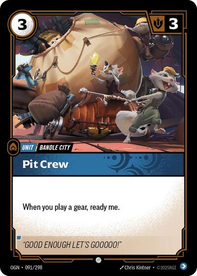 Pit Crew (Origins) Near Mint Foil