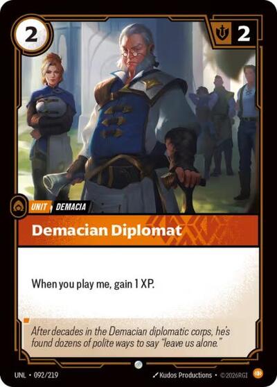 Demacian Diplomat (Unleashed) Near Mint Foil