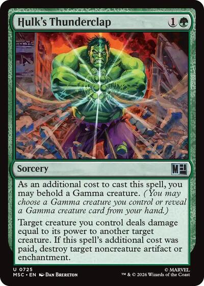 Hulk's Thunderclap (Commander: Marvel Super Heroes) Near Mint Foil