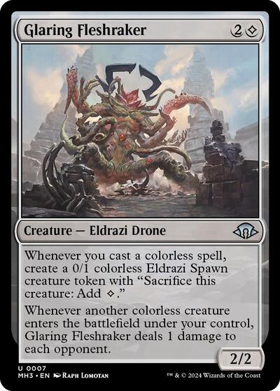 Glaring Fleshraker (Modern Horizons 3) Near Mint Foil