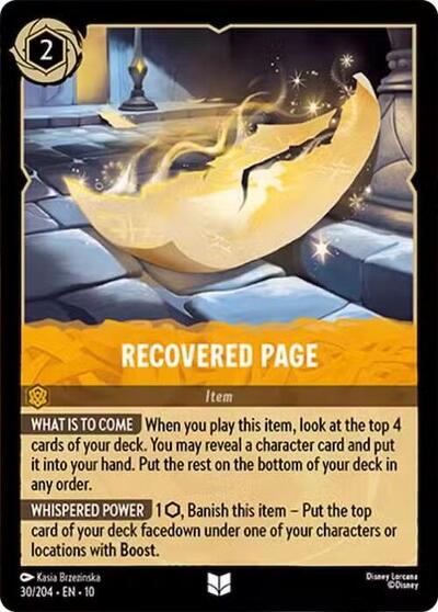 Recovered Page (Whispers in the Well) Near Mint