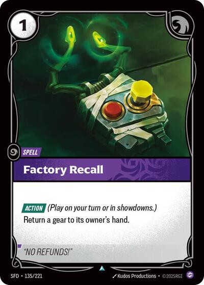 Factory Recall (Spiritforged) Near Mint